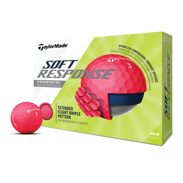 TaylorMade Soft Response Matt Red Golf Balls (12 Balls)