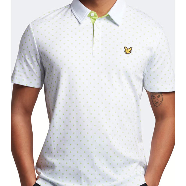 Lyle And Scott Mens Polka Dot Polo Shirt Golfonline