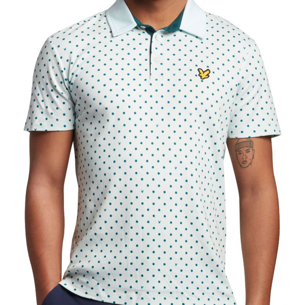 Lyle And Scott Mens Polka Dot Polo Shirt Golfonline