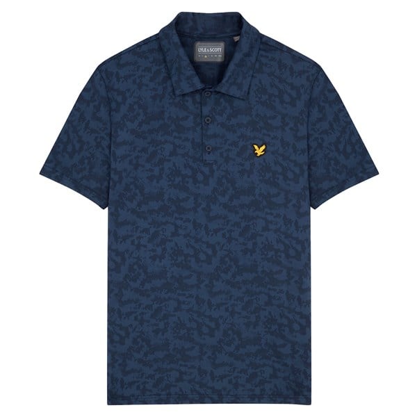 Lyle and Scott Mens Seafoam Jacquard Polo Shirt