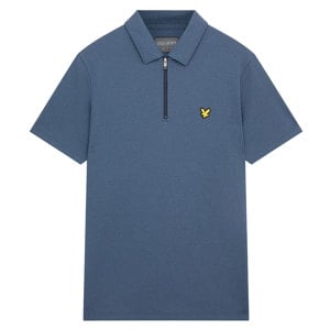 Lyle and Scott Mens Chevron Zip Polo Shirt