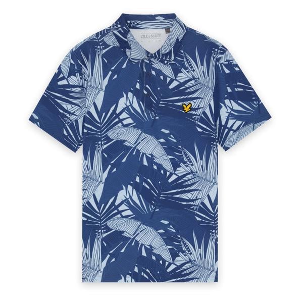 Lyle & Scott Mens Leaf Print Polo Shirt