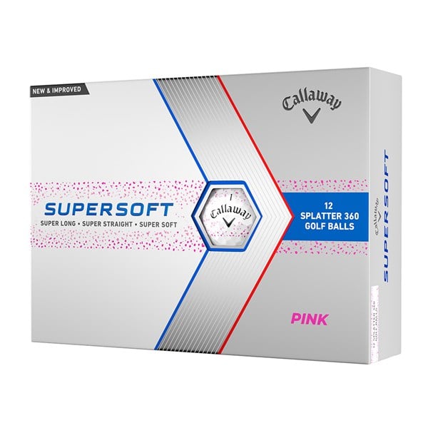 Callaway Supersoft Splatter 360 Pink Golf Balls (12 Balls)