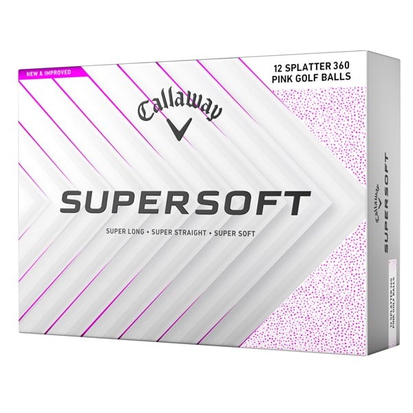 Callaway SuperSoft Splatter Pink Golf Balls (12 Balls) 2025