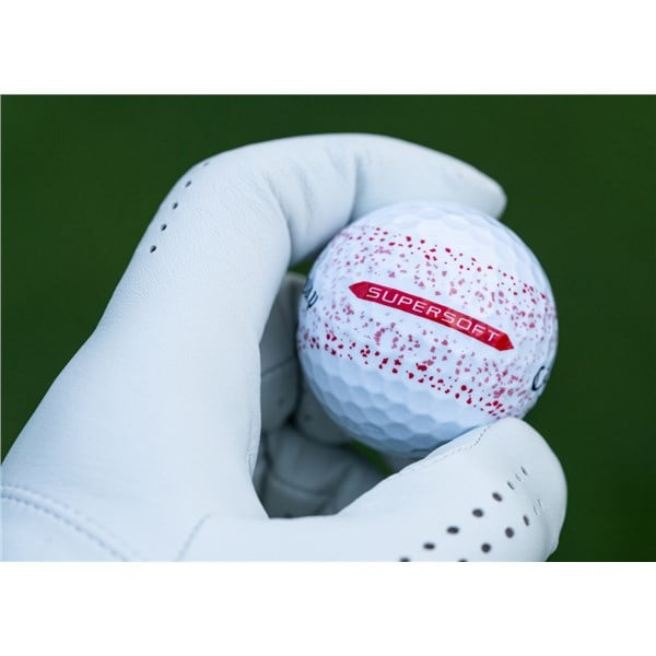 supersoft splatter red golf ball lifestyle 12424 02 2024