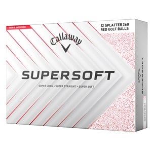 Callaway SuperSoft Splatter Red Golf Balls 2025