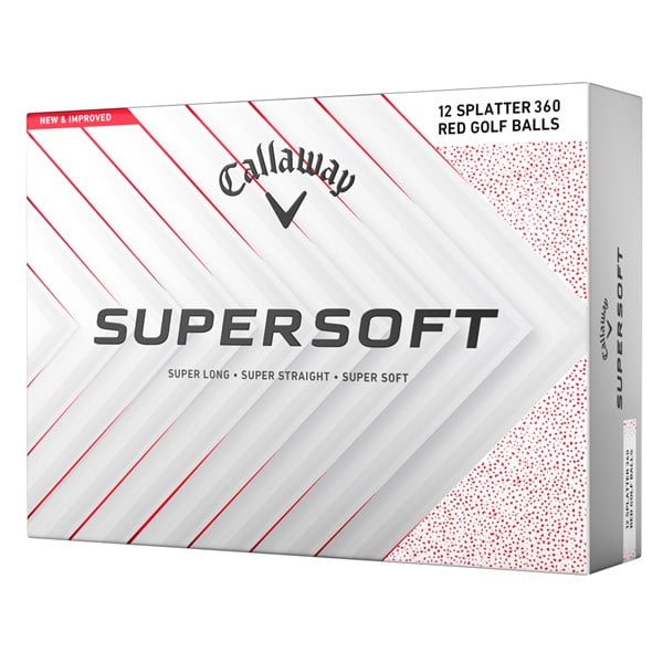 Callaway SuperSoft Splatter Red Golf Balls (12 Balls) 2025