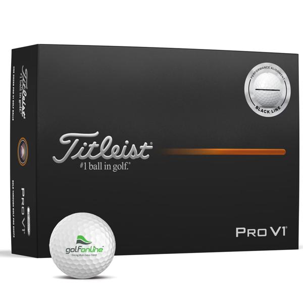 GolfOnline Logo - Titleist Pro V1 Alignment Golf Balls (12 Balls) 2025
