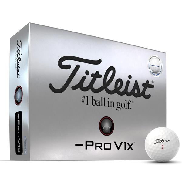 Titleist Pro V1x Left Dash AIM Alignment Golf Balls (12 Balls)