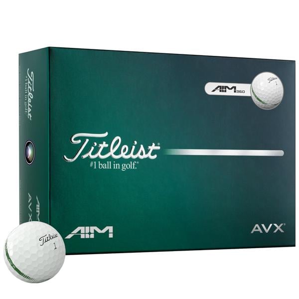 Titleist AVX AIM 360 White Golf Balls (12 Balls) 2026