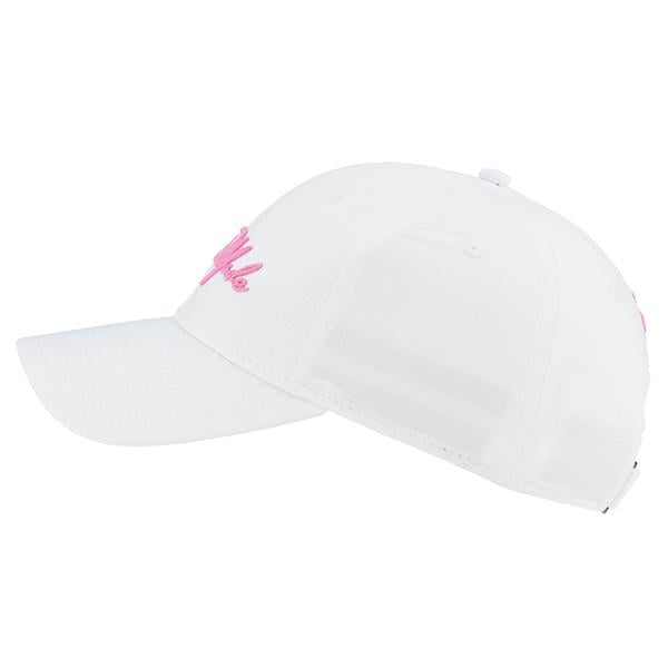 tm23acc td920 n8940001 womens tm script hat white pink lft v1