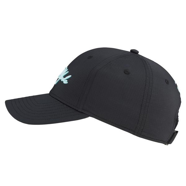 tm23acc td920 n8940101 womens tm script hat black aqua lft v1