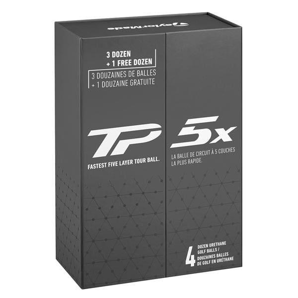 TaylorMade TP5x Golf Balls 2024 (48 Balls) - 4 For 3 Gift Pack