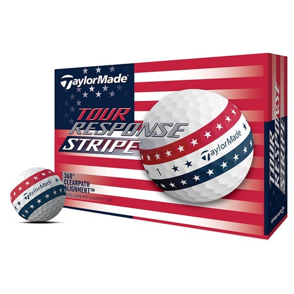 Limited Edition - Taylormade Tour Response Stripe USA Golf Balls (12 Balls)