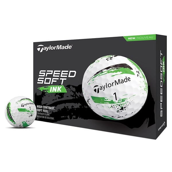 TaylorMade SpeedSoft INK Green Golf Balls (12 Balls)