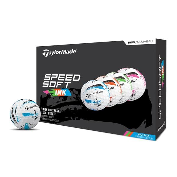 TaylorMade SpeedSoft INK Multi Pack Golf Balls (12 Balls)