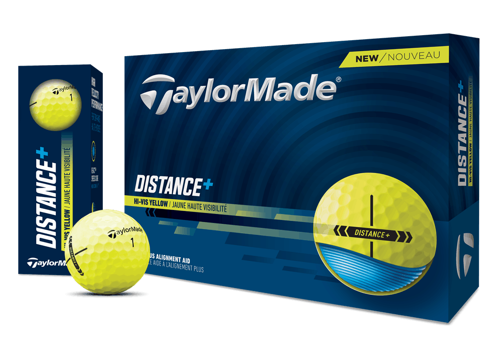 TaylorMade 2021 Distance Plus Golf Balls, 12 Pack, White