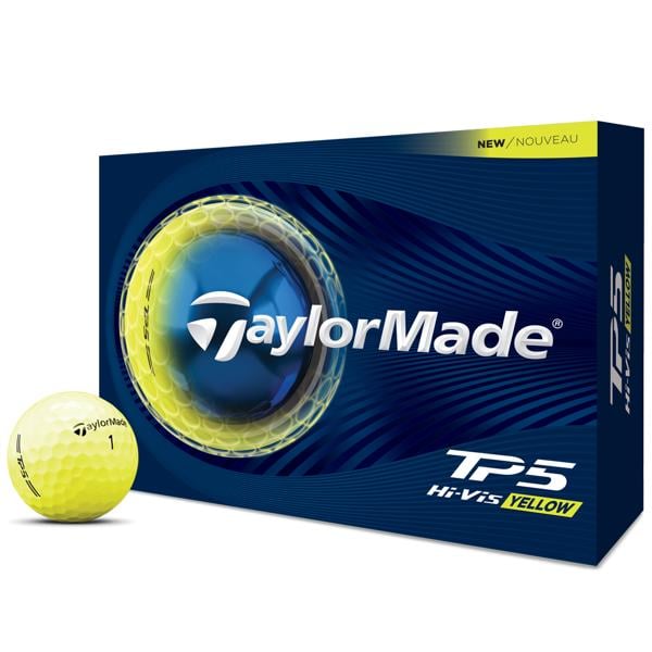 TaylorMade TP5 Yellow Golf Balls (12 Balls) 2026