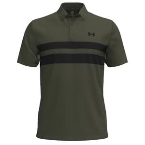 Under Armour Mens Playoff 3.0 Printed Double Chest Stripe Polo Shirt