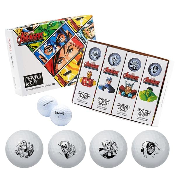 Volvik PowerSoft Marvel Avengers Golf Ball Gift Set (12 Balls)