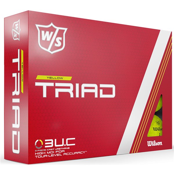 Wilson Triad Yellow Golf Balls (12 Balls)