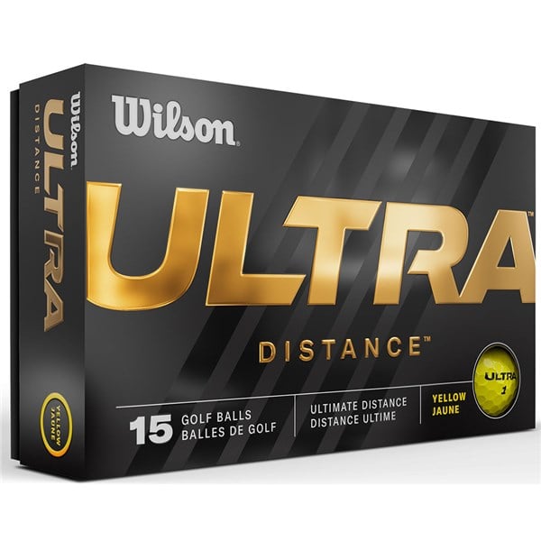 Wilson Ultra Distance Yellow Golf Ball (15 Balls)