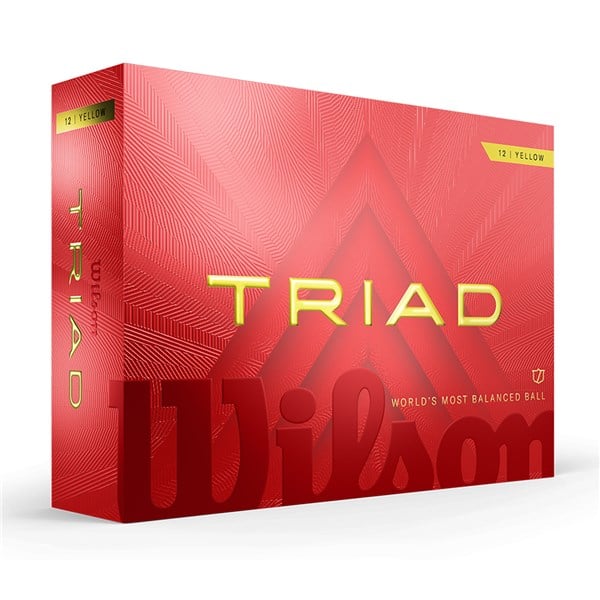 Wilson Triad Yellow Golf Balls 12 Balls 2025