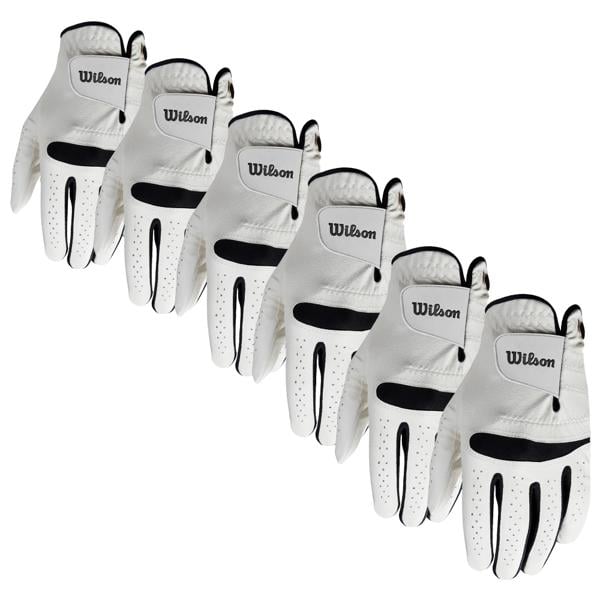 Wilson Mens Feel Plus Golf Gloves (6 Pack)
