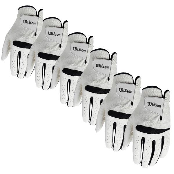 Wilson Mens Feel Plus Golf Gloves (6 Pack)