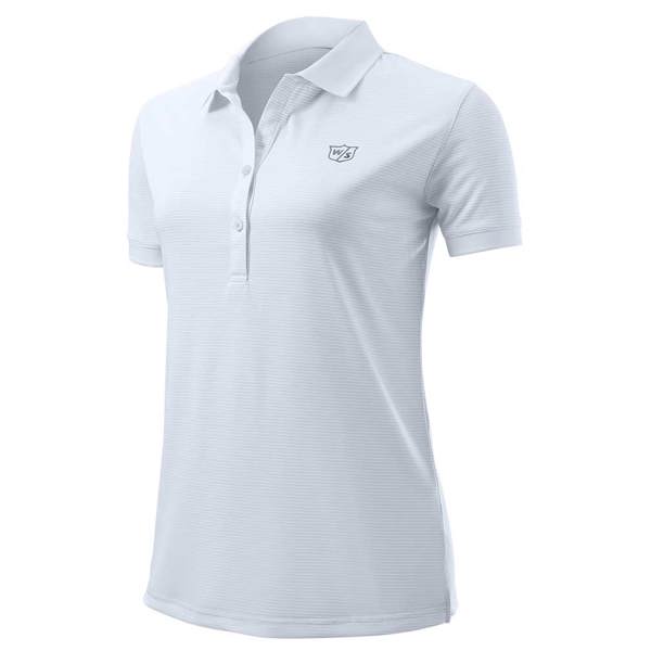 wga700631 0 ladies striped polo wh