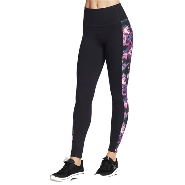 Skecher Ladies GOWALK Linear Floral Full Length High-Waisted Legging