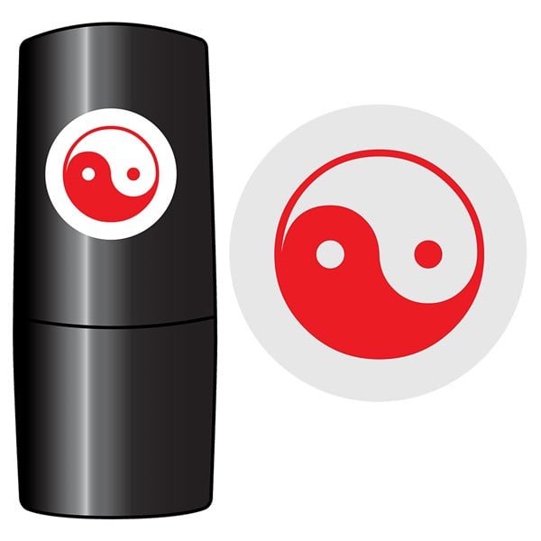 yin yang red