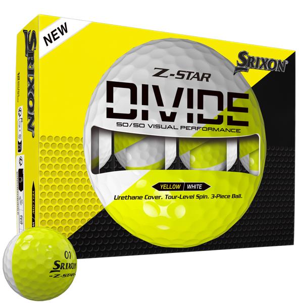 Srixon Z-Star Divide White/Yellow Golf Balls (12 Balls) 2025