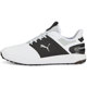White/Black/Metallic Silver