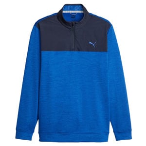 Puma Mens Cloudspun Colourblock 1/4 Zip Pullover