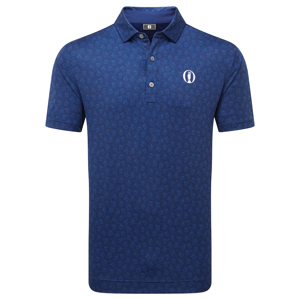 Limited Edition - FootJoy Mens Postage Stamp Print Lisle Polo Shirt - The 152nd Open Collection